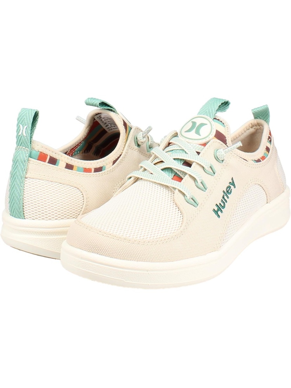 Hurley Women's Castaic Beige Bungee Shoes Slip On Sneakers Size 7